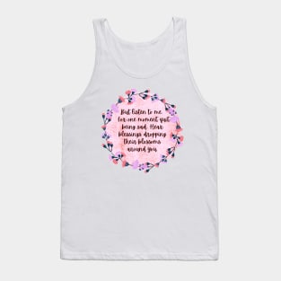 Blessings Blossoms- Aesthetic Rumi Quote Tank Top